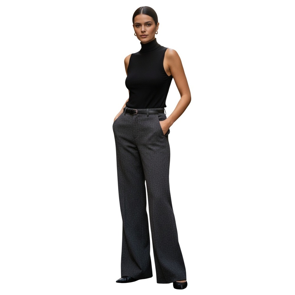 Banana Republic Lindsey‎ 78% Wool Dress Pants Charcoal Gray Size 8 NWOT RET $150